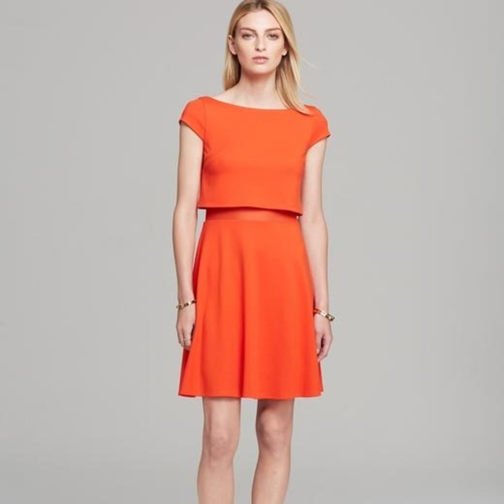 NWOT Bailey 44 Orange Mesh Dress Sz:4 (S)